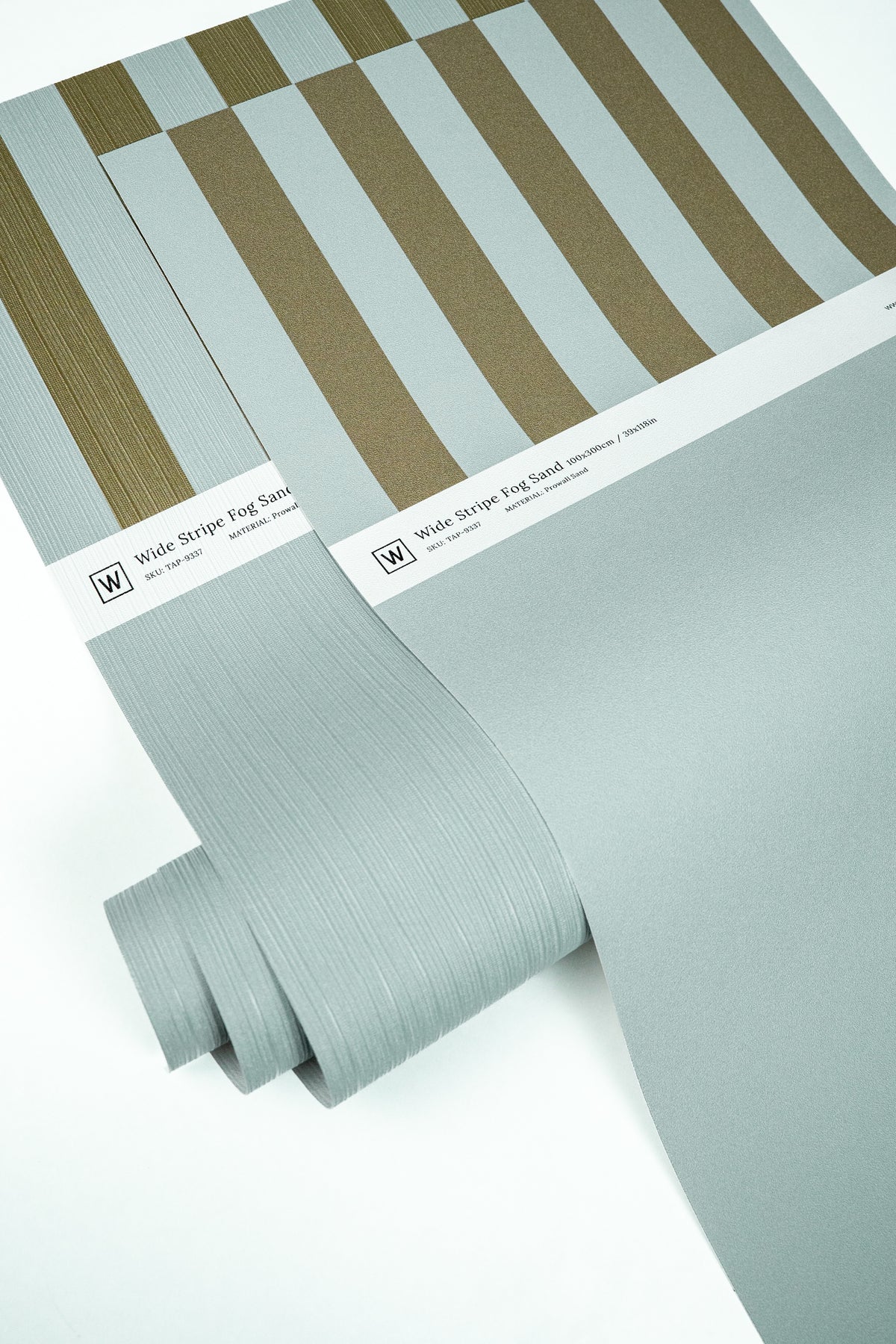Tapeta Wide Stripe Play Fog Sand