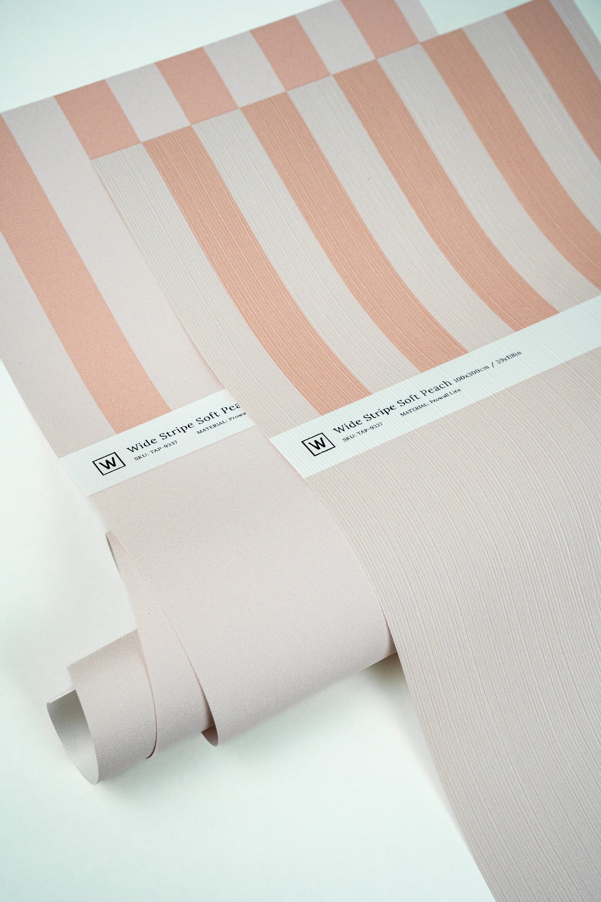 Papier peint Wide Stripe Play Soft Peach