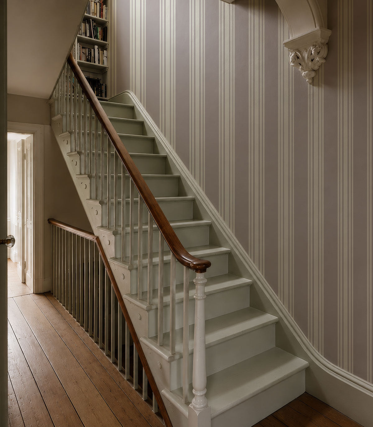Papier peint Woven Stripe Stone Taupe
