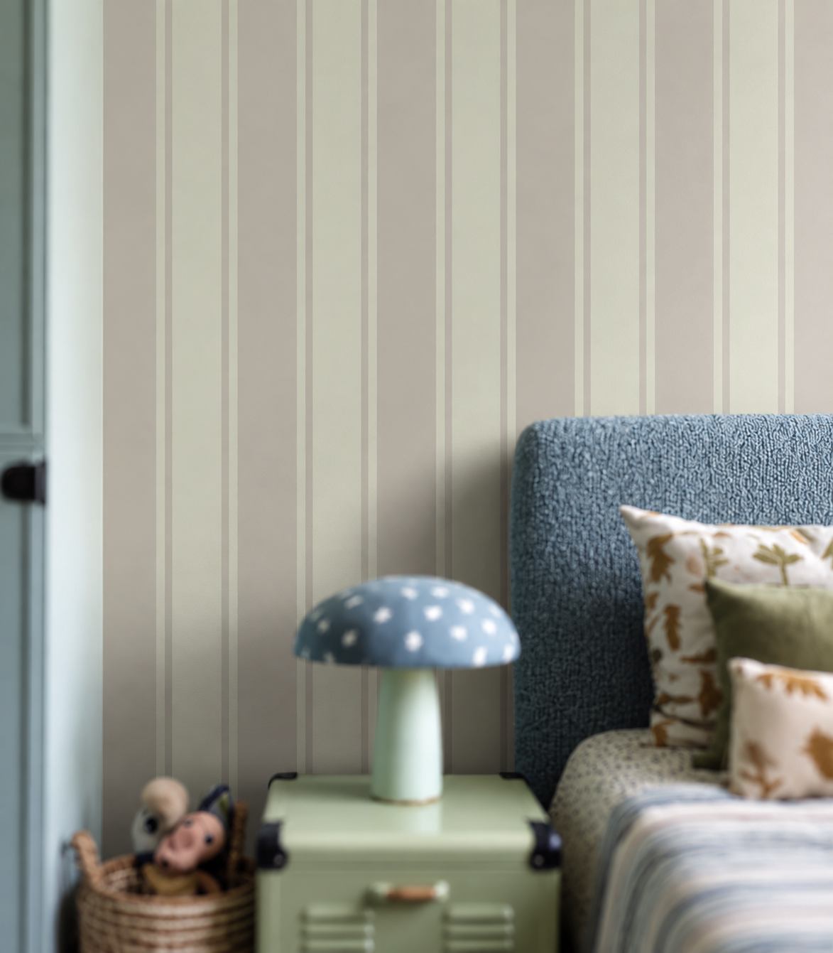 Papier peint Gentle Stripe Soft Taupe