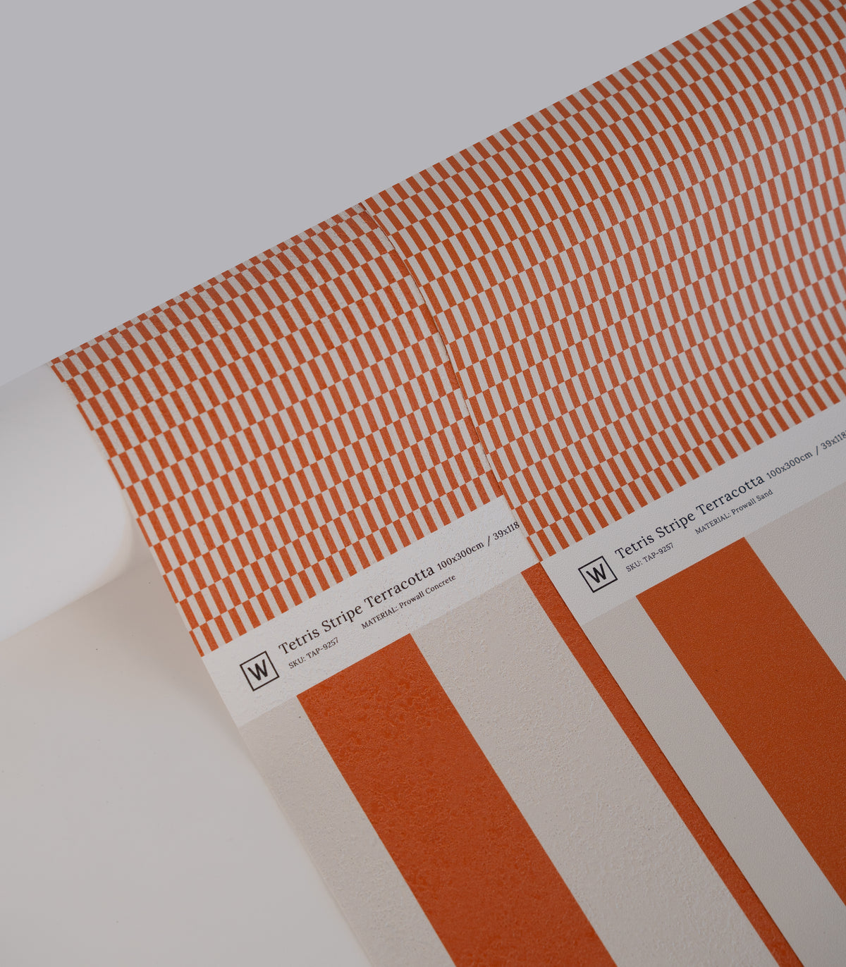 Papier peint Tetris Stripe Terracotta