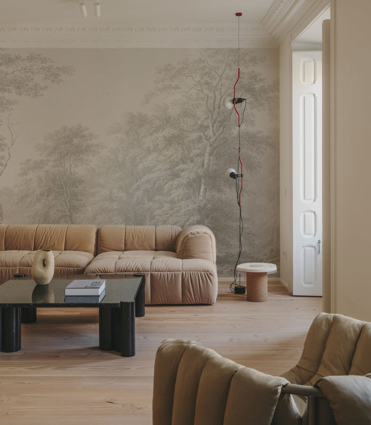 Tapeta Watercolor Grove Beige